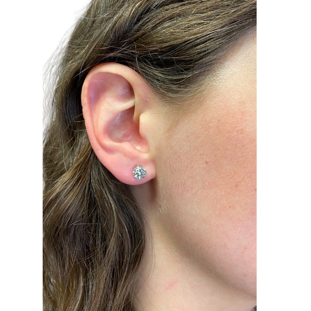 Exquisite Diamond Studs -2cttw - White Gold