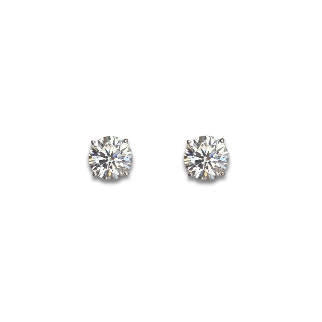 Exquisite Diamond Studs -2cttw - White Gold