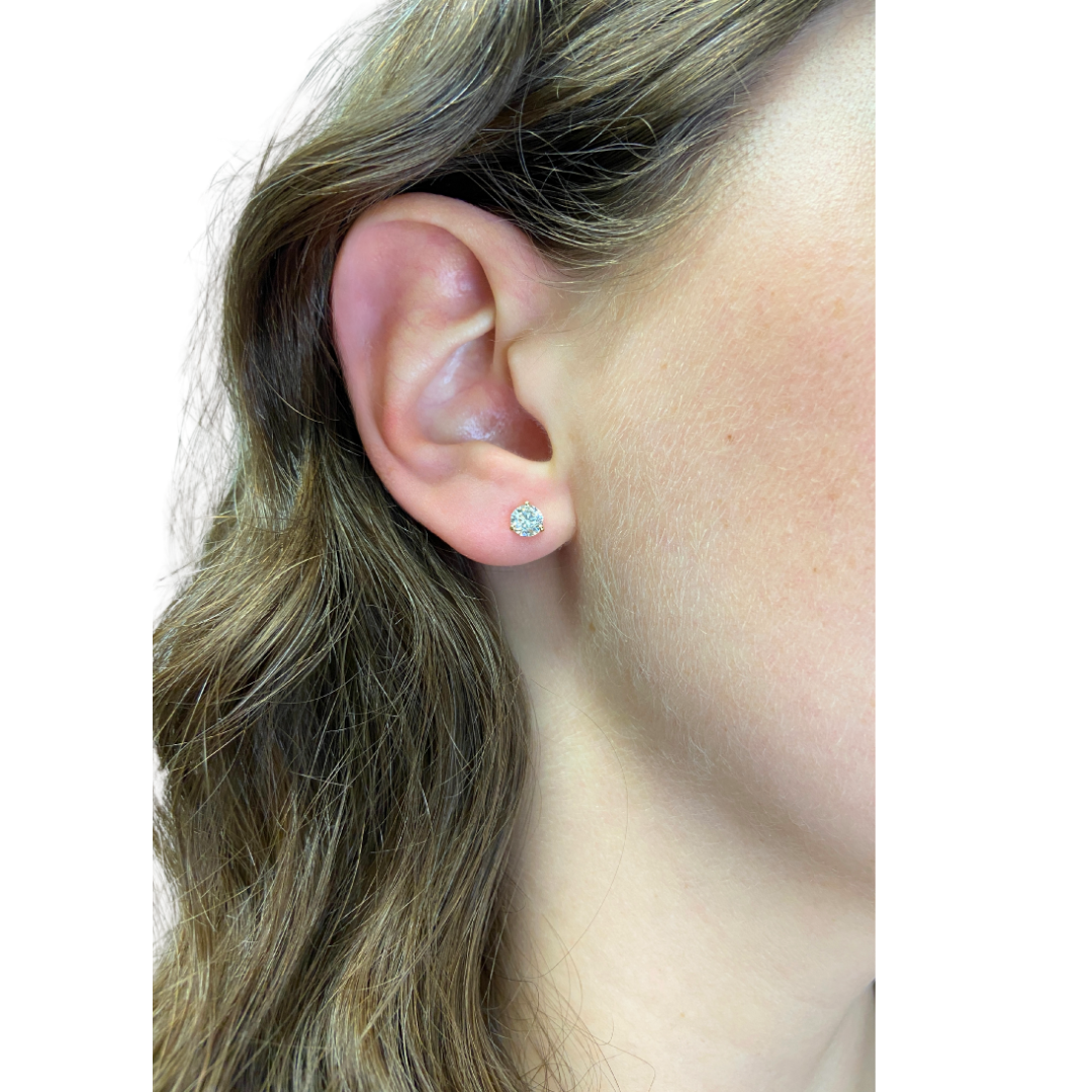 Exquisite Diamond Studs -1cttw - Yellow Gold