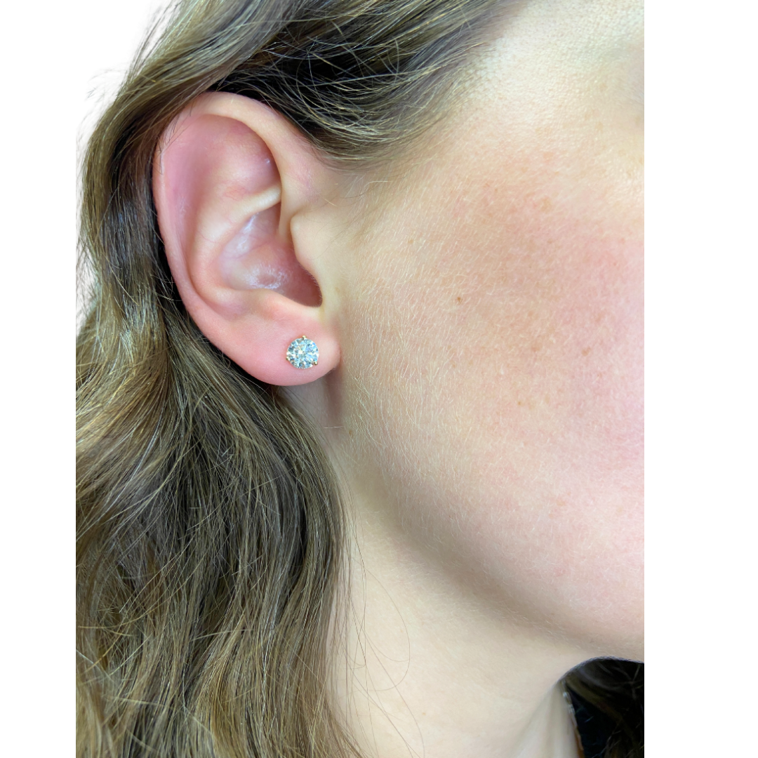 Exquisite Diamond Studs -2cttw - Yellow Gold