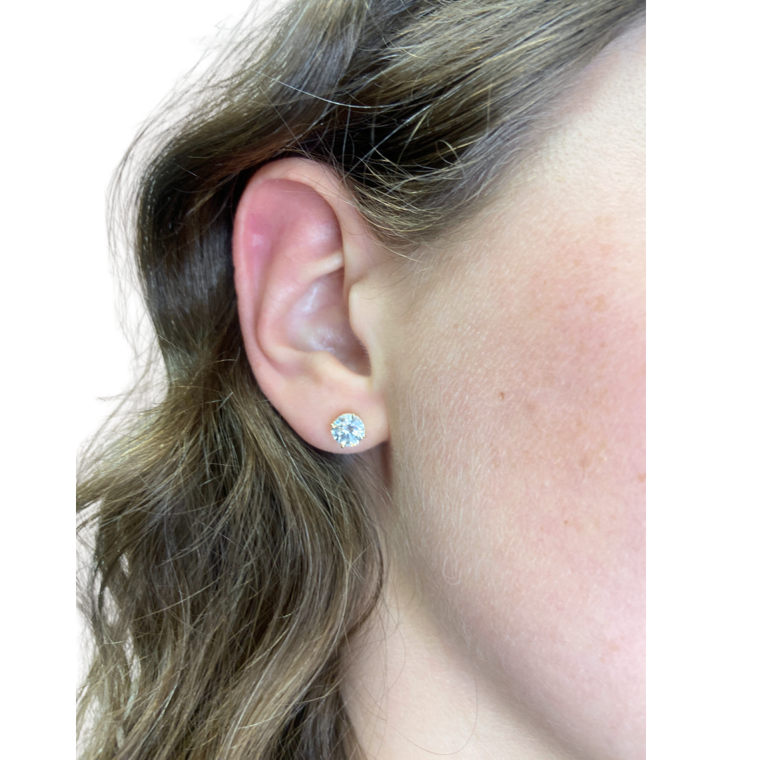 Exquisite Diamond Studs -2cttw - Yellow Gold