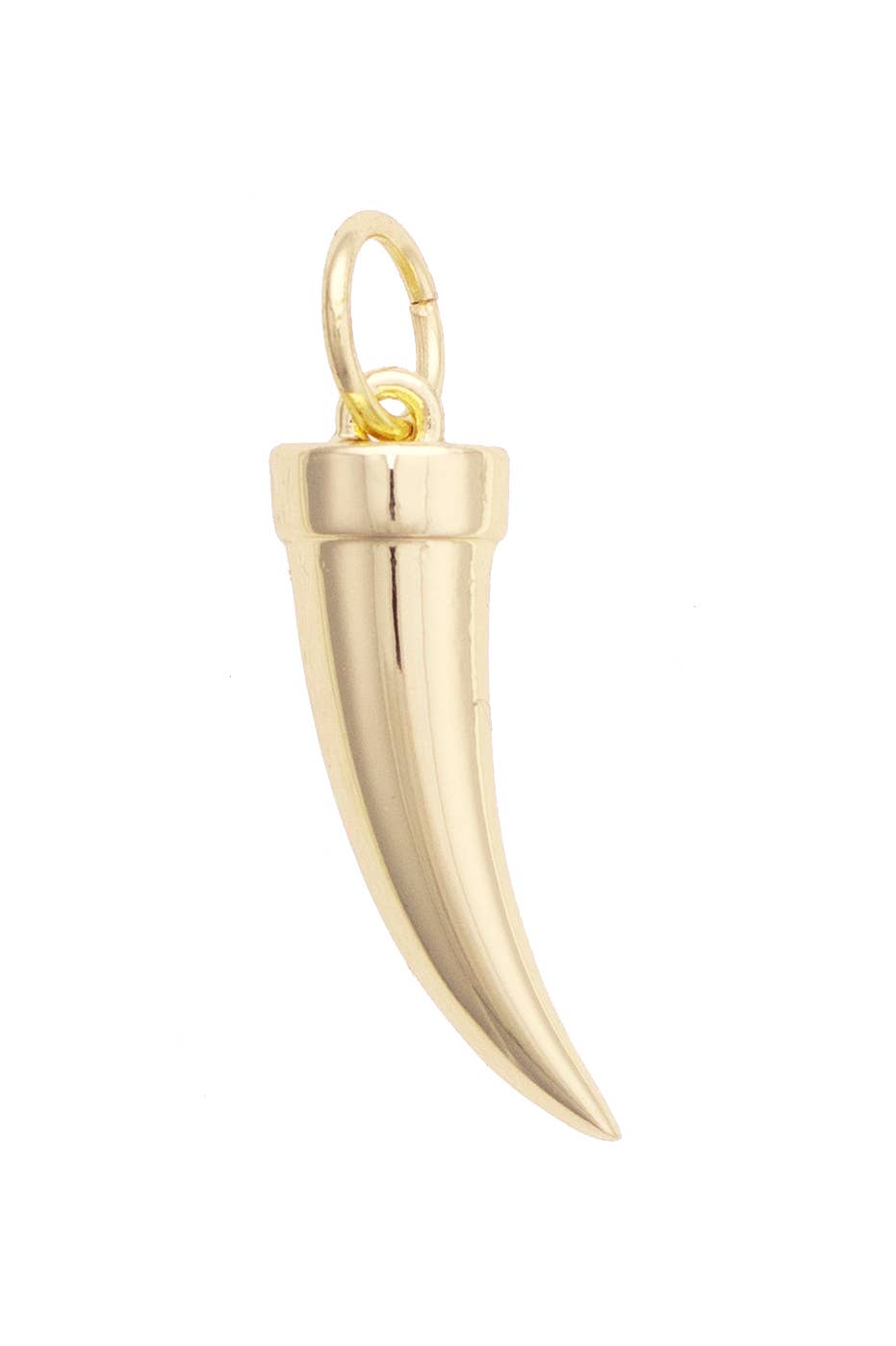 Charm- Sabertooth in Shiny Gold