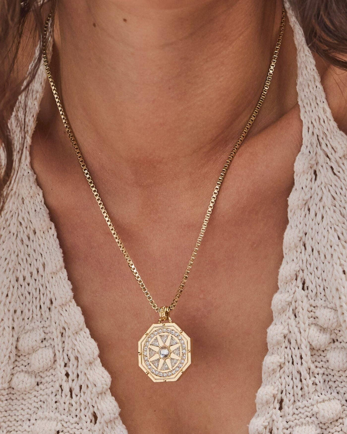 Capri Reversible Pendant Charm Necklace