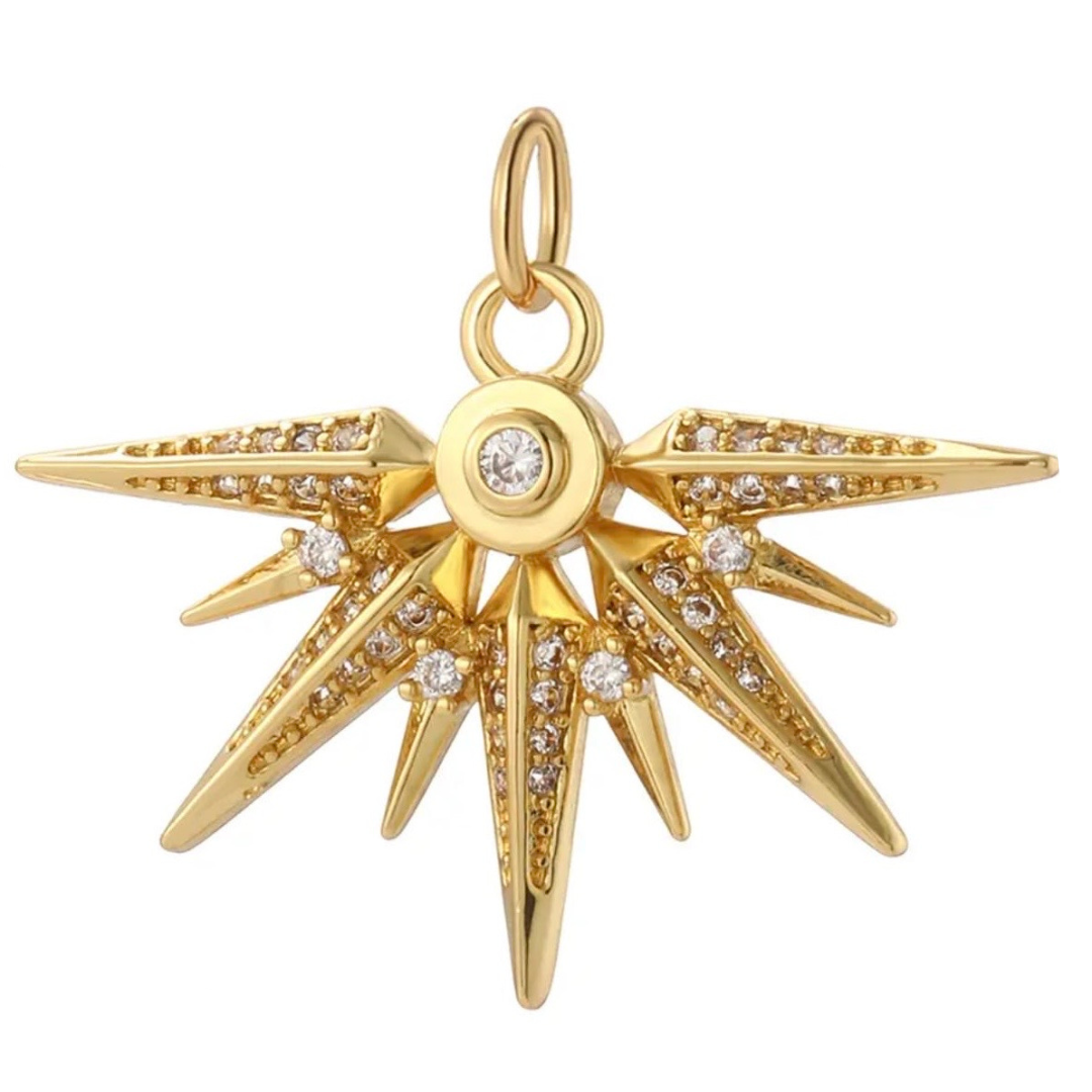 Charm- Half Starburst CZ