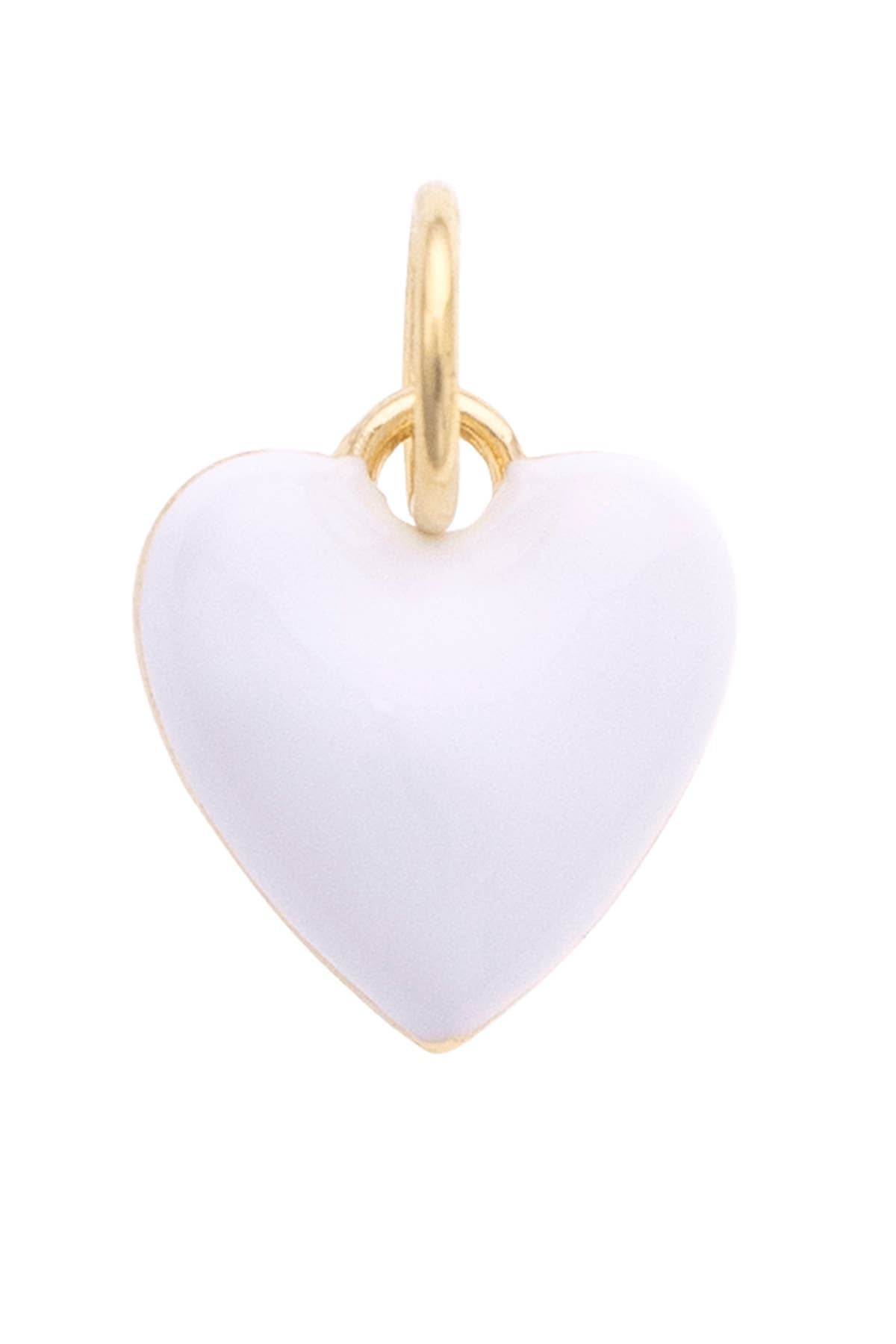 Charm- Puffy Heart in White