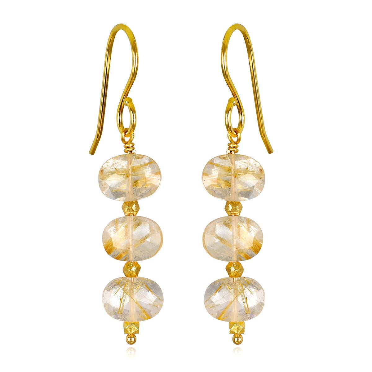 Rutilated Quartz Sparkle Dangles