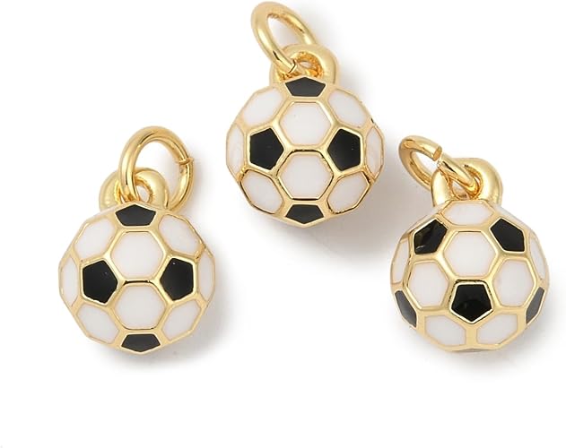 Charm- Enamel Soccerball