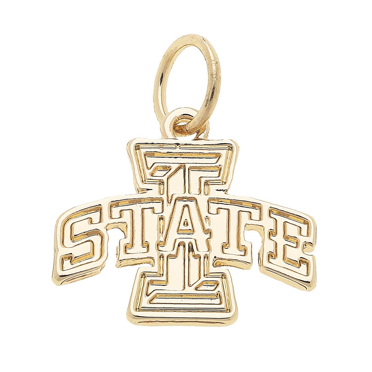 Charm- Iowa State Cyclones Shiny Gold Logo