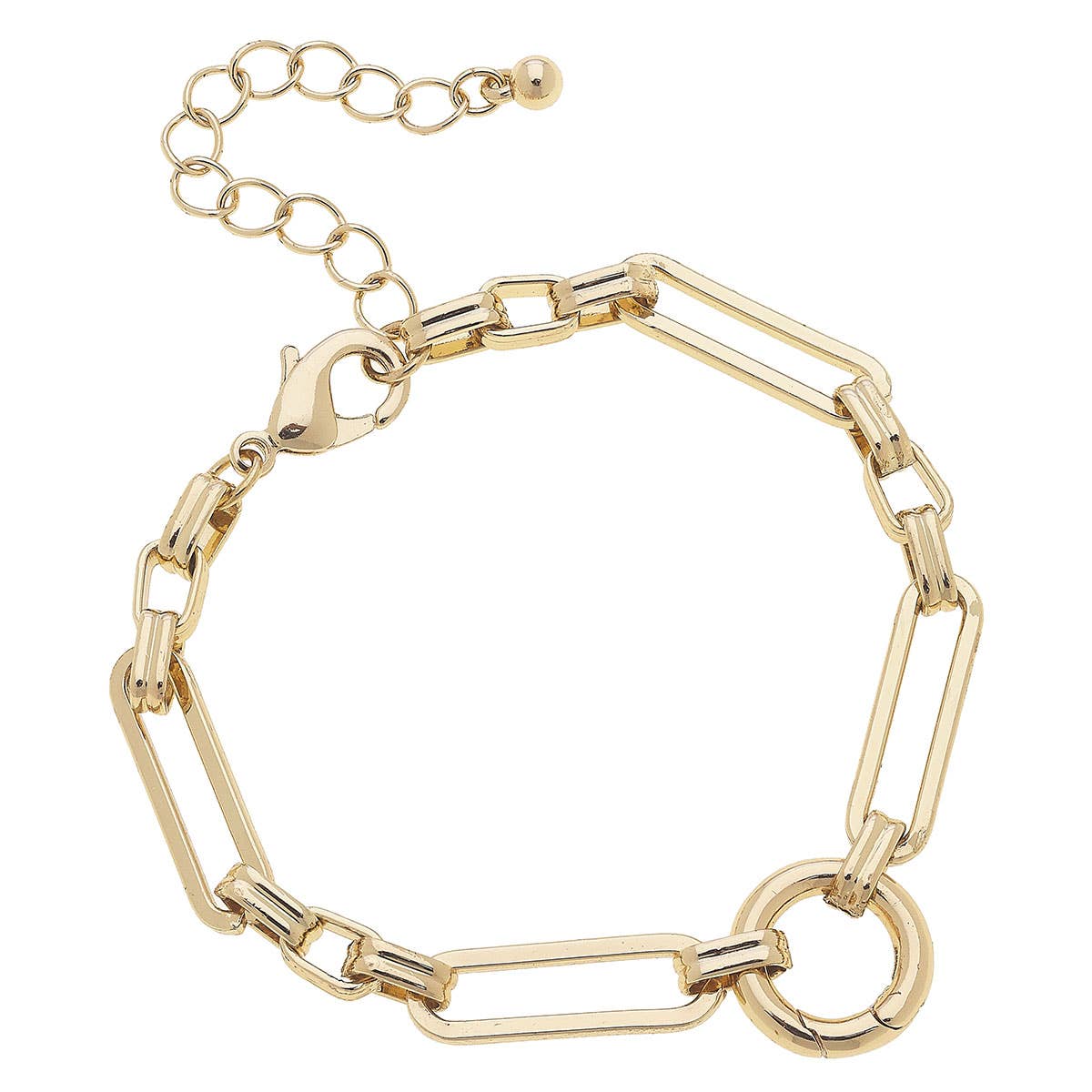 Bella Linked Charm Bracelet Base in Gold
