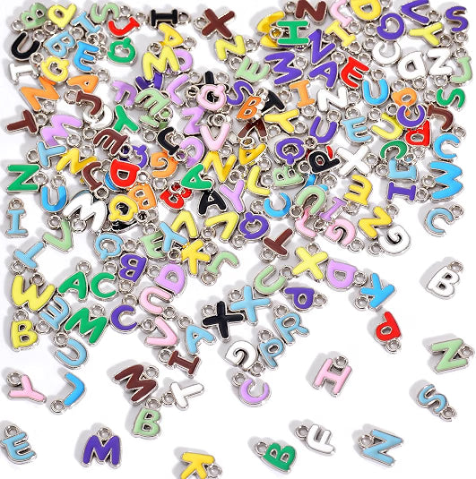 Charm- Colorful Cutout Enamel Letter