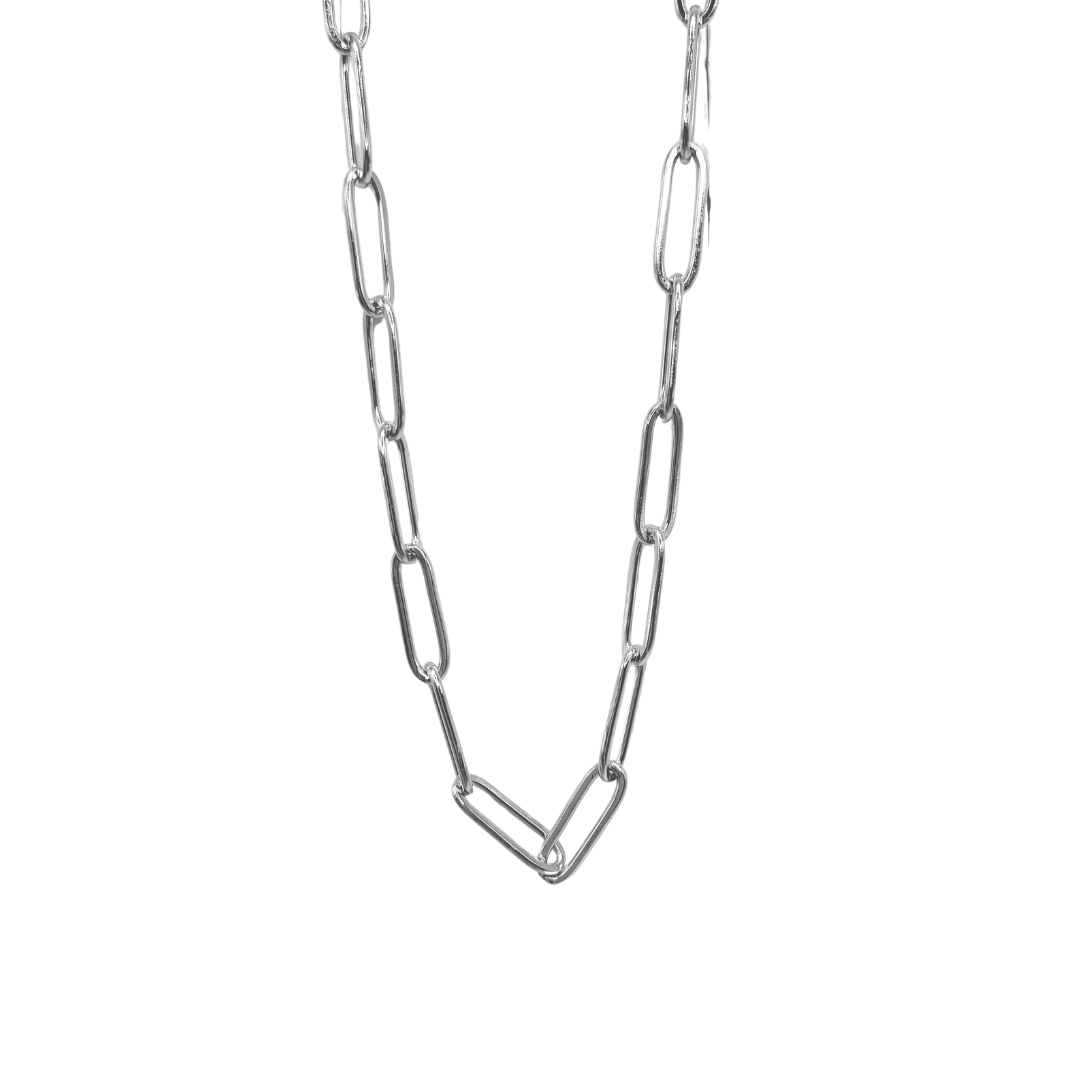 18" 4mm Paperclip Chain - Stainless Steel