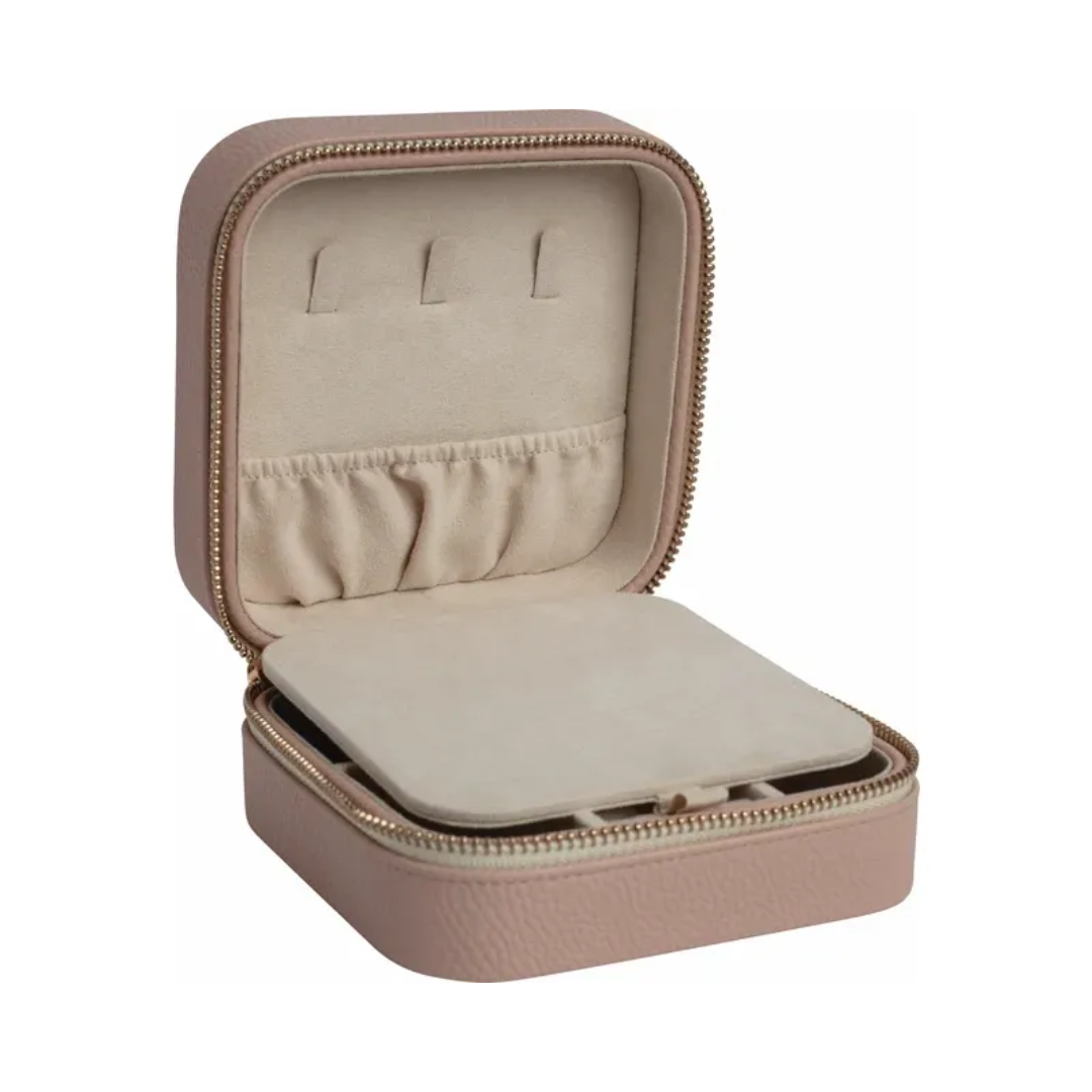 Leatherette Jewelry Travel Case with Mirror