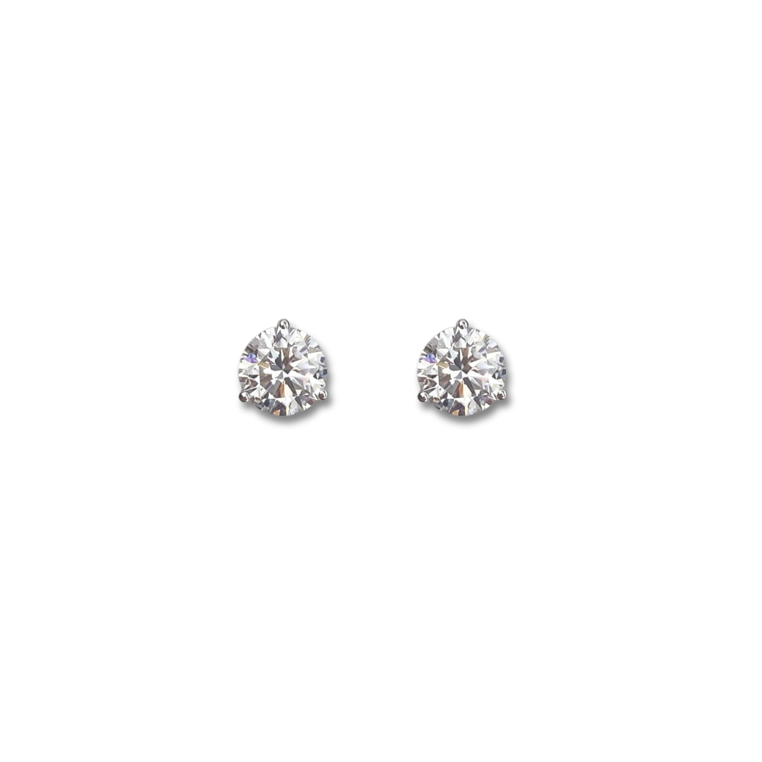 Exquisite Diamond Studs -1cttw - White Gold