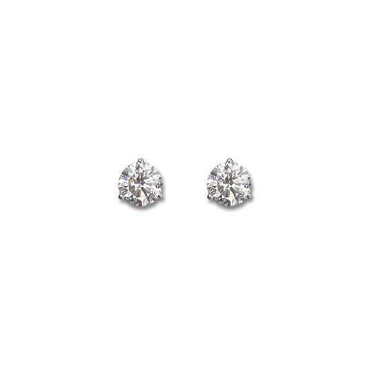 Exquisite Diamond Studs -1cttw - White Gold