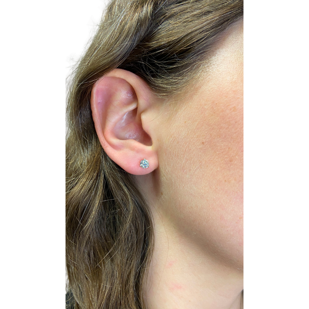 Exquisite Diamond Studs -1cttw - White Gold