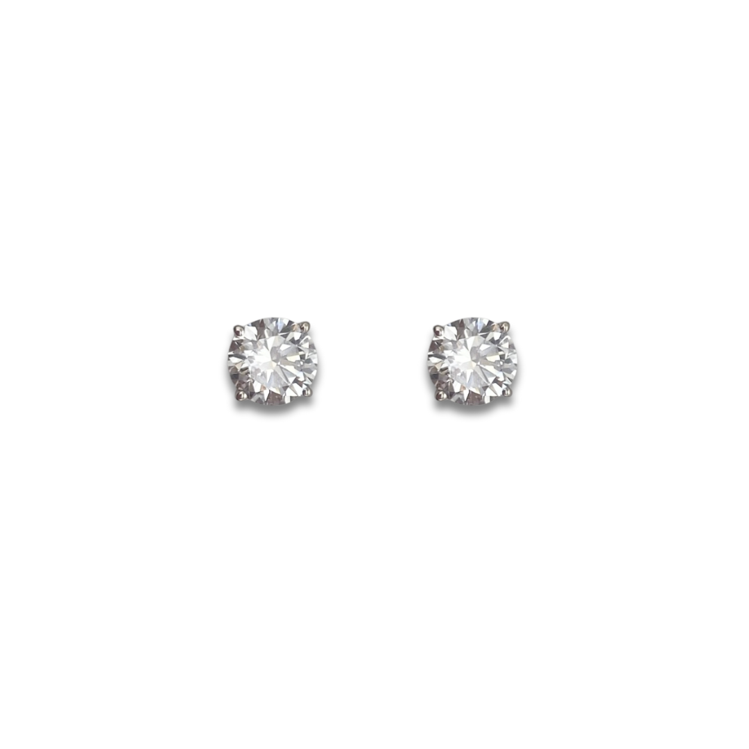 Exquisite Diamond Studs -1.5cttw - White Gold