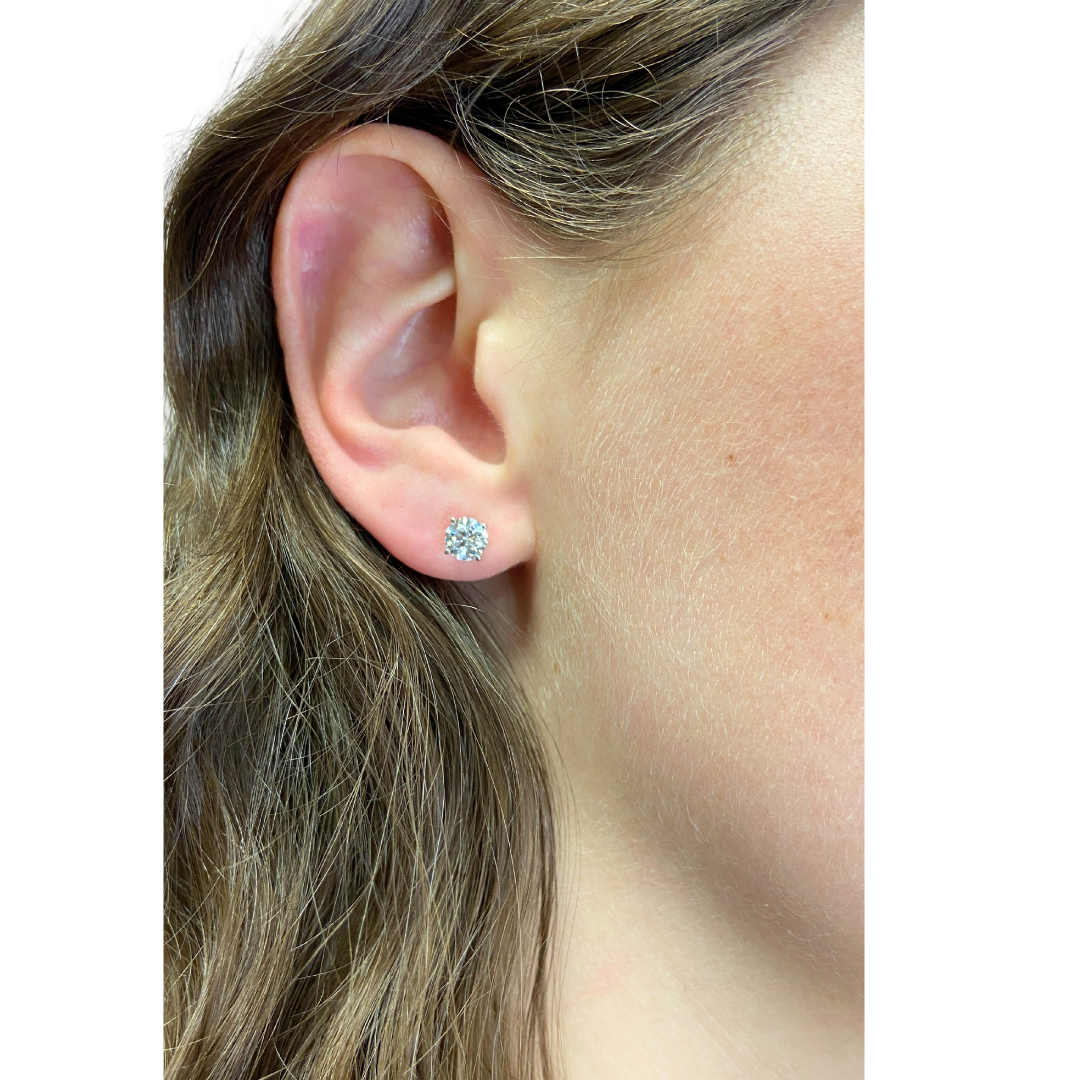 Exquisite Diamond Studs -1.5cttw - White Gold