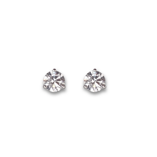 Exquisite Diamond Studs -2cttw - White Gold