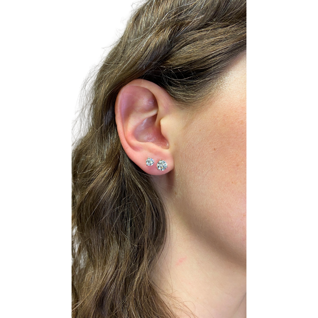 Exquisite Diamond Studs -2cttw - White Gold