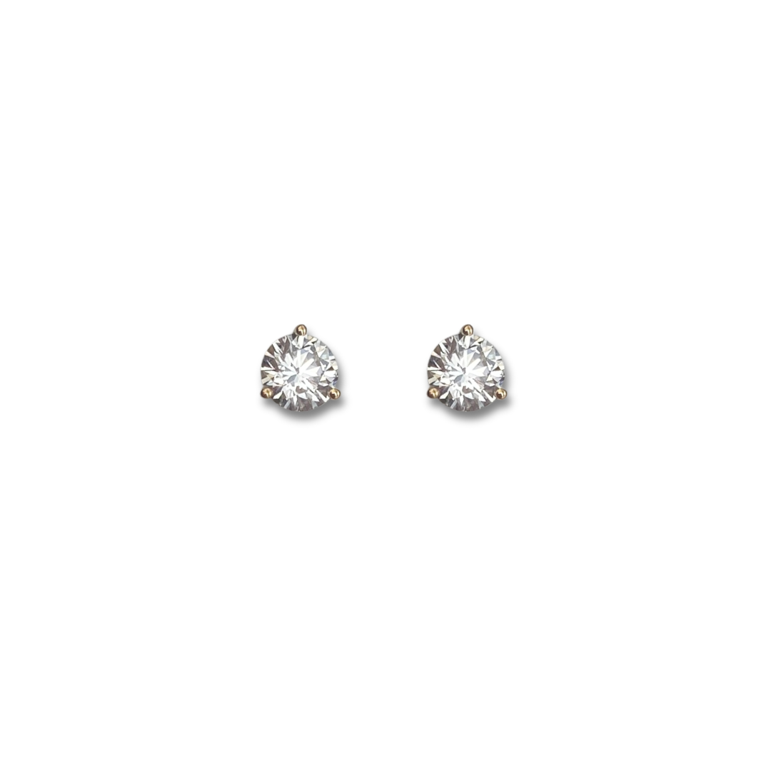Exquisite Diamond Studs -1cttw - Yellow Gold