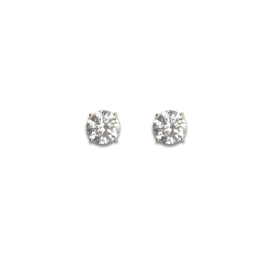 Exquisite Diamond Studs -1.5cttw - Yellow Gold
