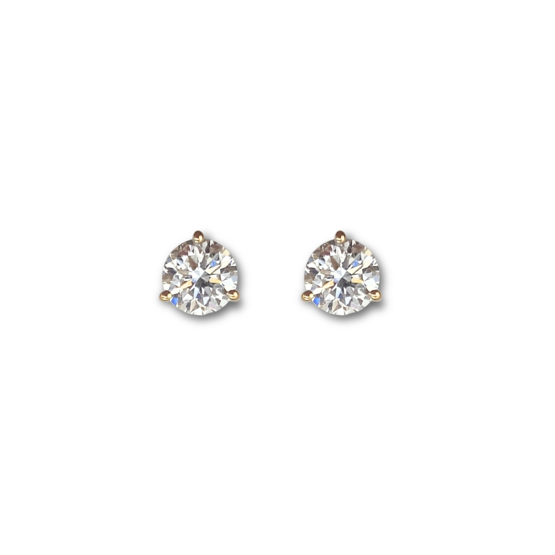 Exquisite Diamond Studs -2cttw - Yellow Gold