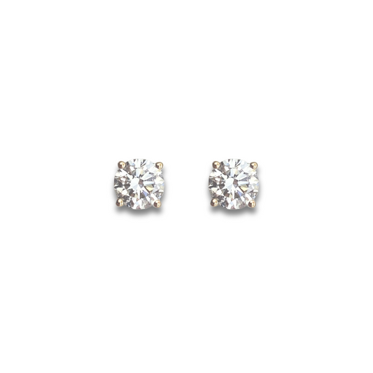 Exquisite Diamond Studs -2cttw - Yellow Gold