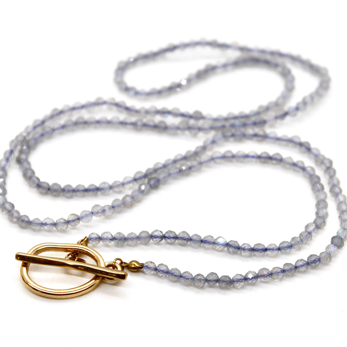 Luxury Faceted Long Labradorite Necklace or Bracelet - N9-306