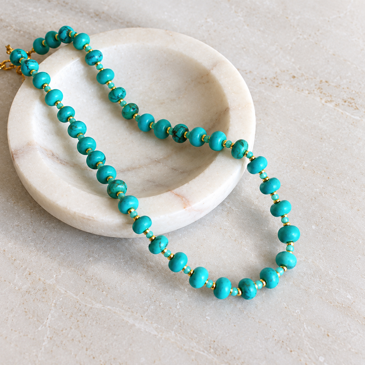 Zia Turquoise Stone Candy Necklace