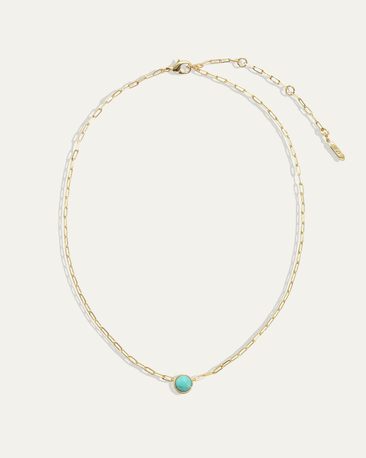 Paperclip Necklace in Turquoise
