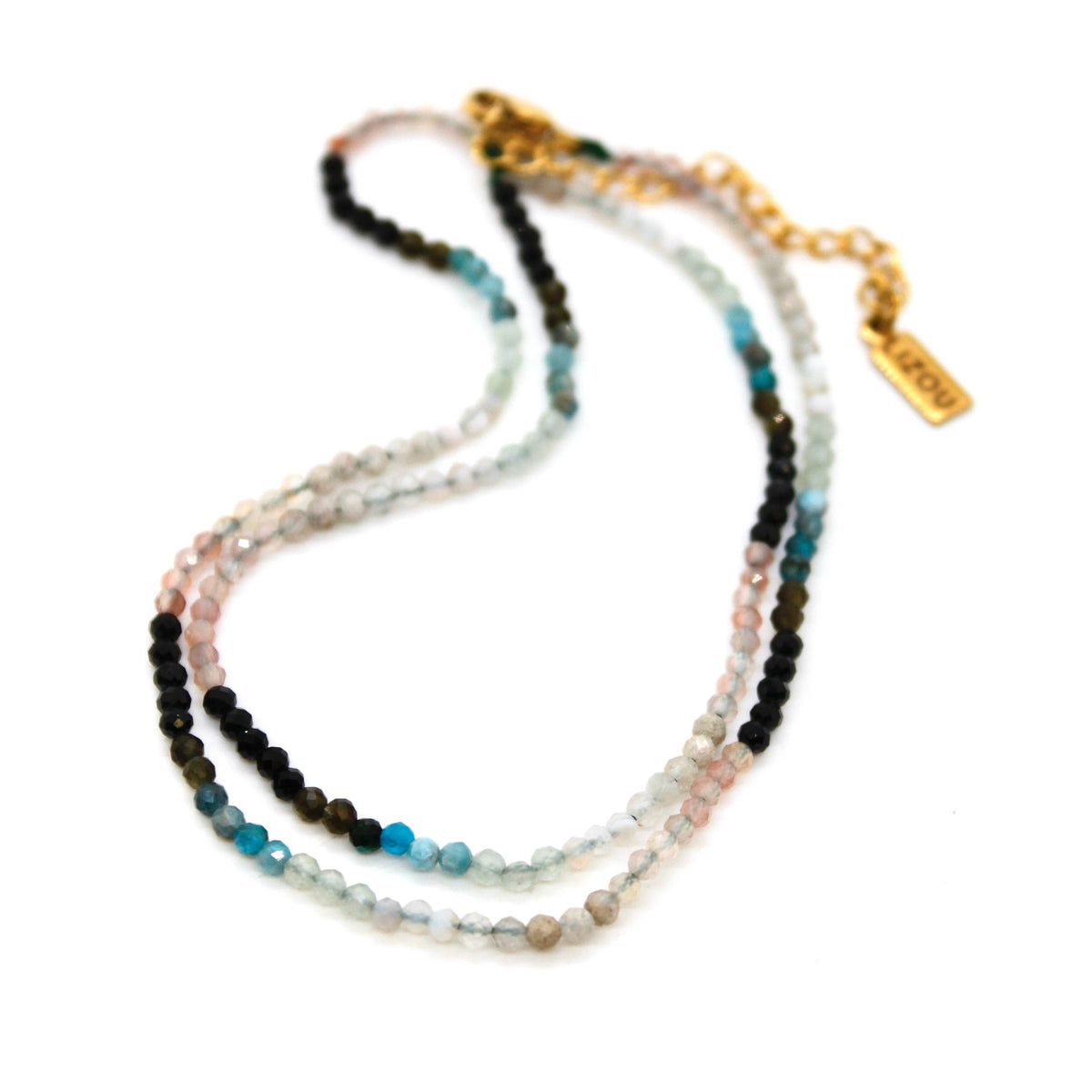Short Gradient Stone Necklace - N9-200G16