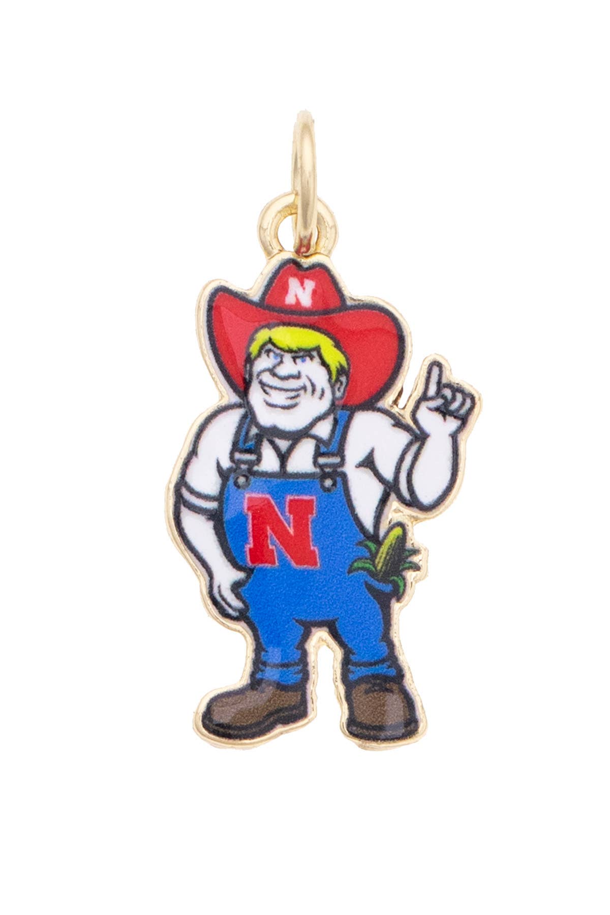 Charm- Herbie- Nebraska Huskers Enamel Mascot