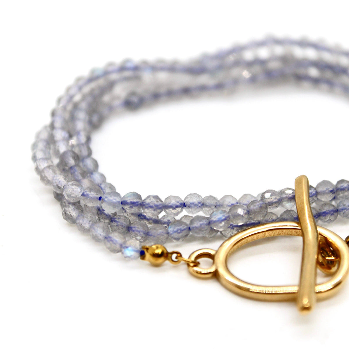 Luxury Faceted Long Labradorite Necklace or Bracelet - N9-306