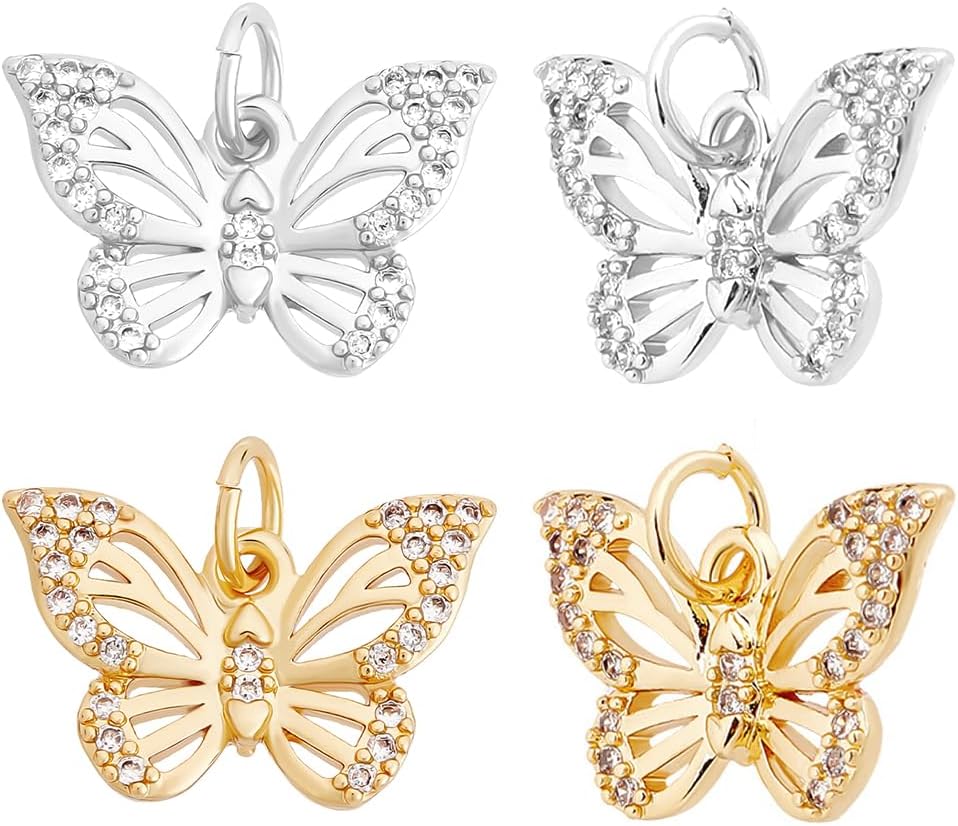 Charm- Butterfly with CZ