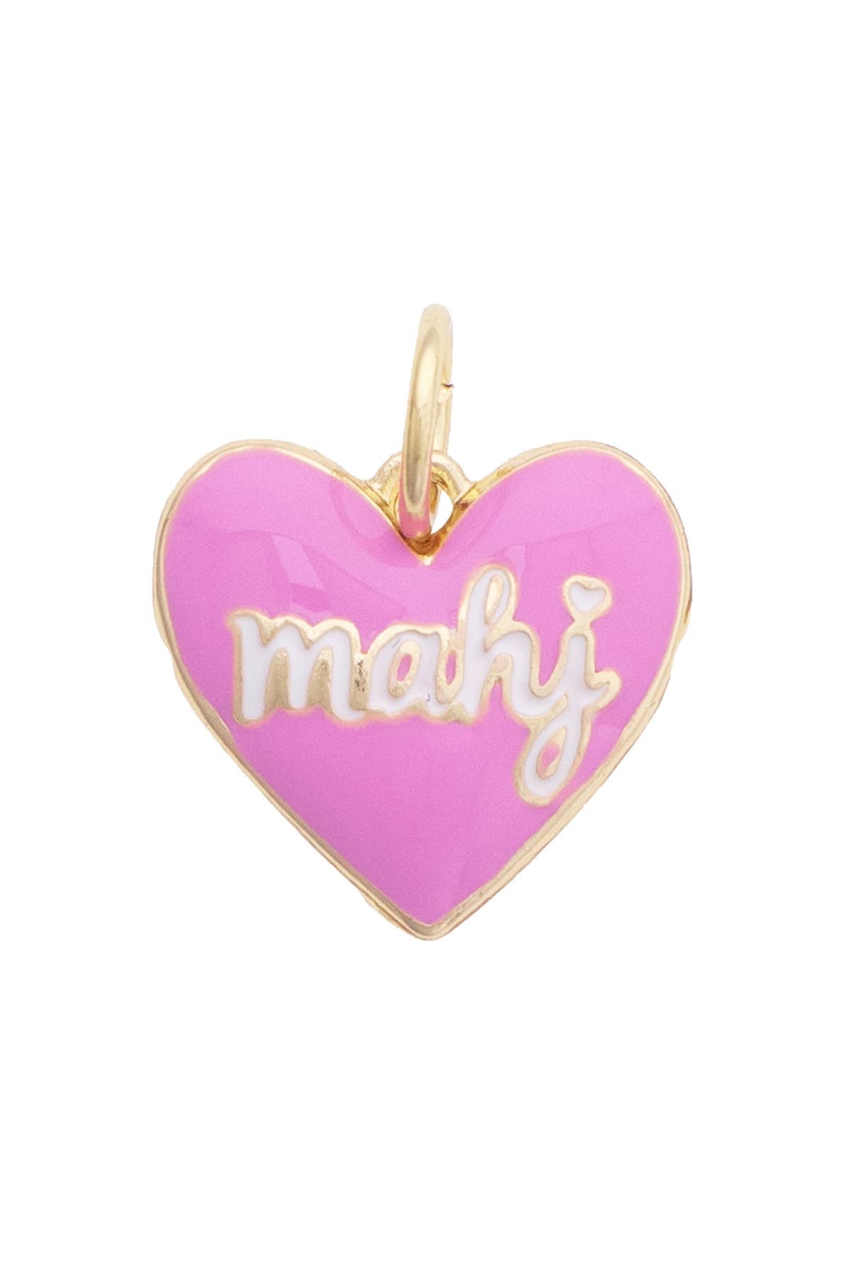Charm- Mahj Enamel Heart in Lilac