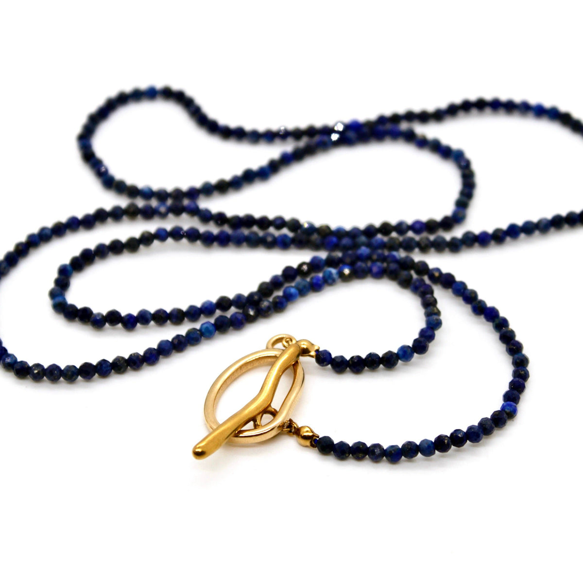 Luxury Faceted Long Lapis Necklace or Bracelet - N9-303