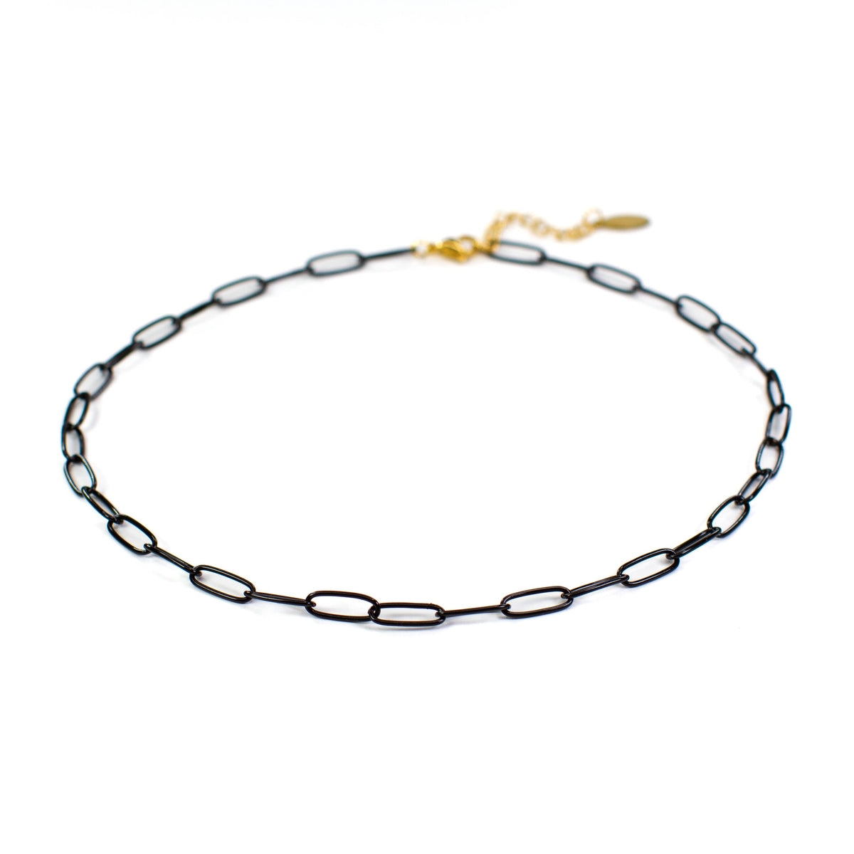 Enamel Colored Paperclip Chain Link Necklace