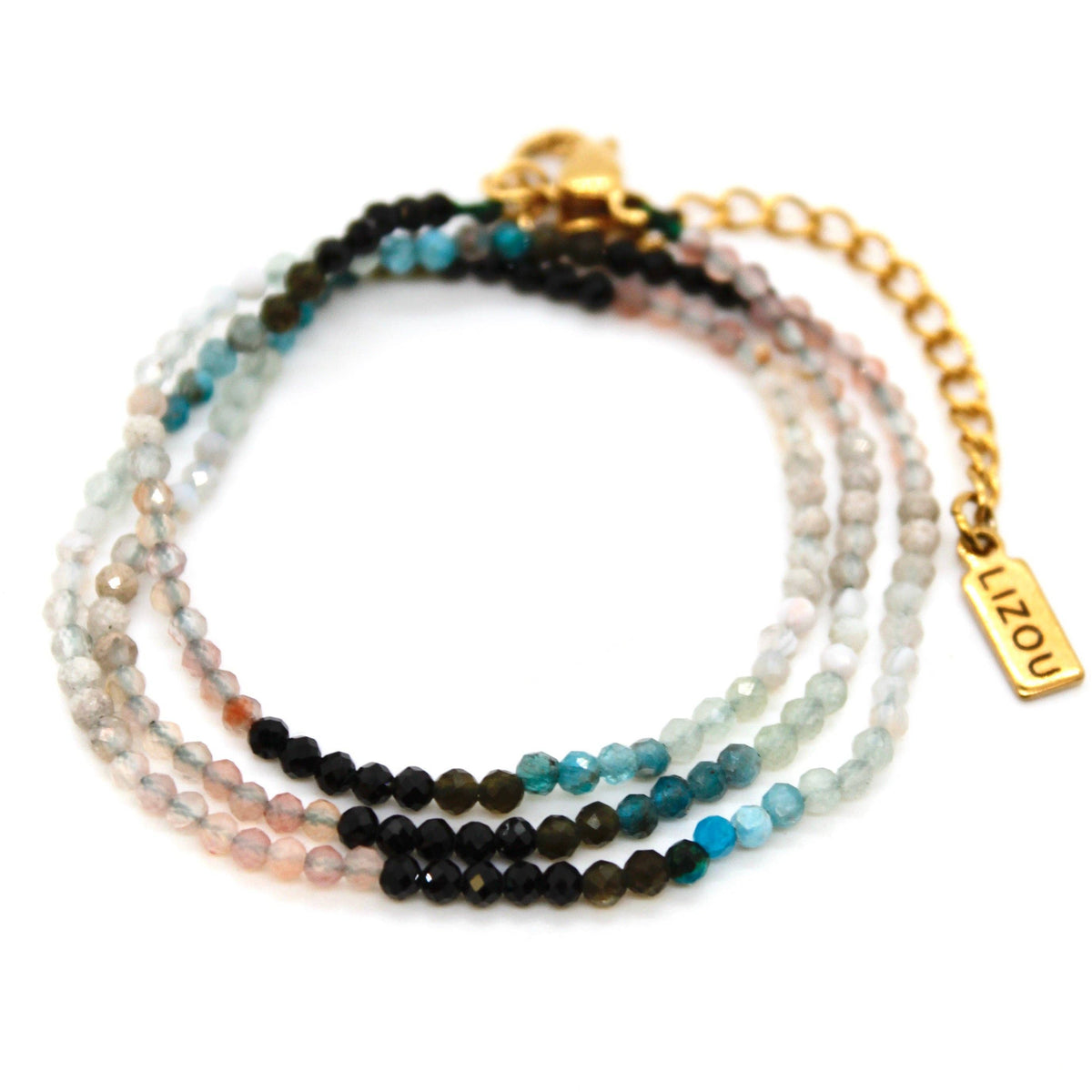 Short Gradient Stone Necklace - N9-200G16