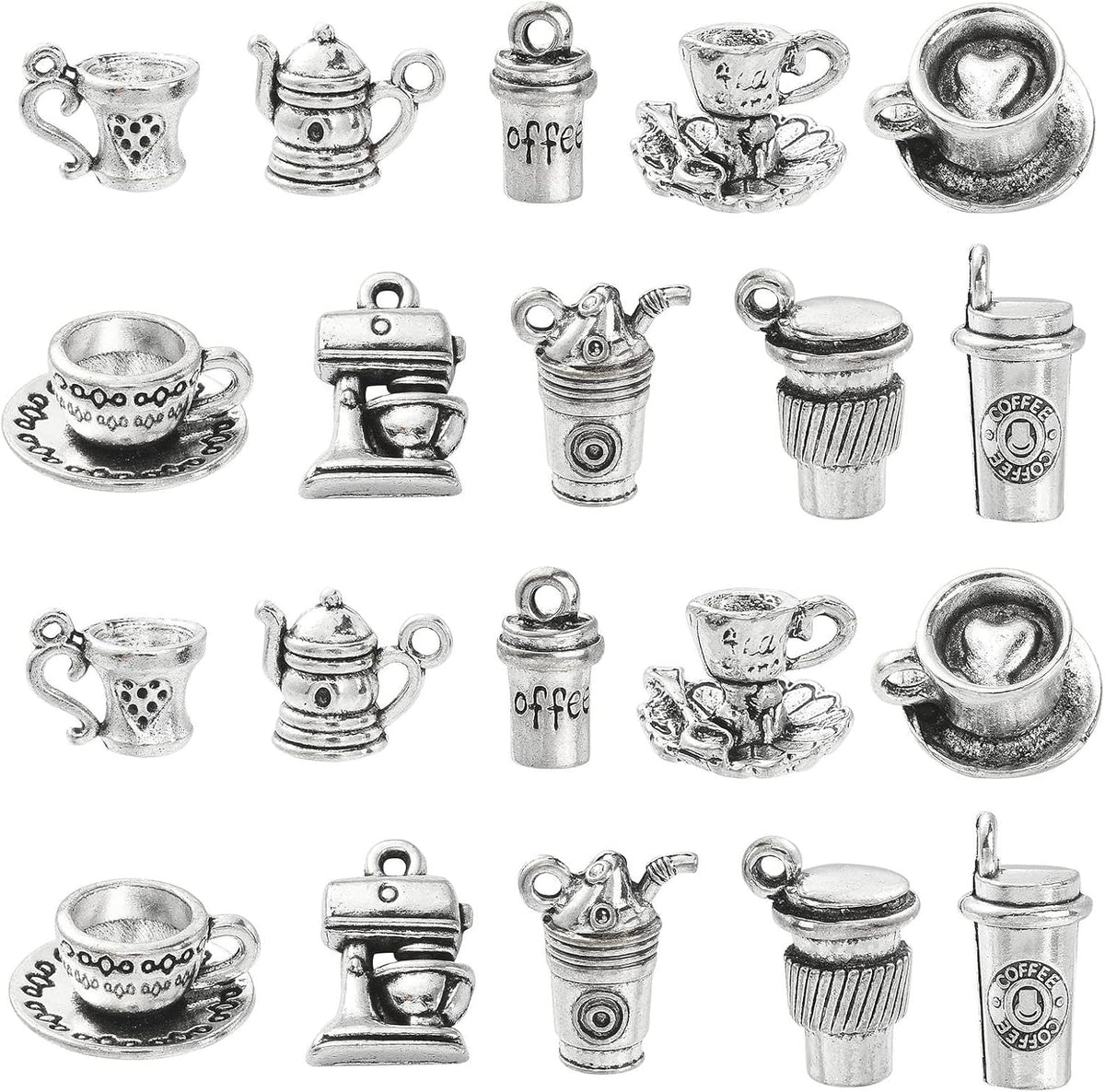 Charm- Antique Silver Coffee Variety