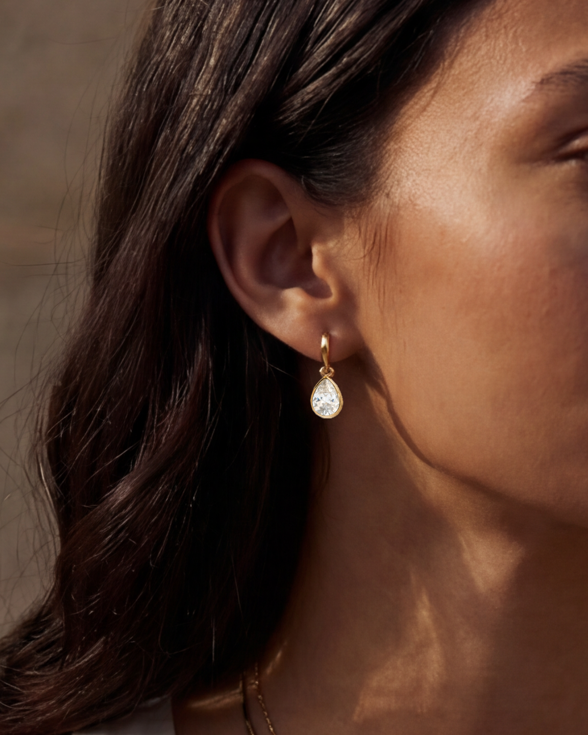 Elisa Reversible Huggie Hoop Earrings