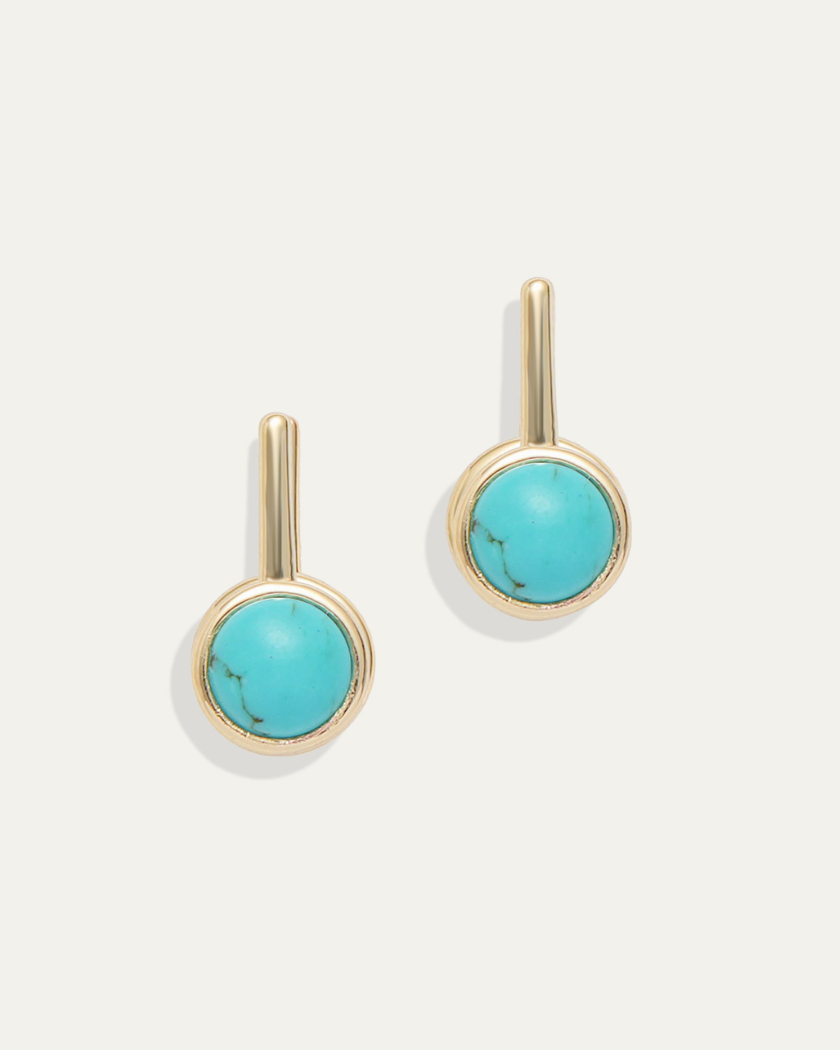 Bar Stud Earrings in Turquoise