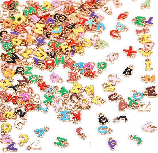 Charm- Colorful Cutout Enamel Letter
