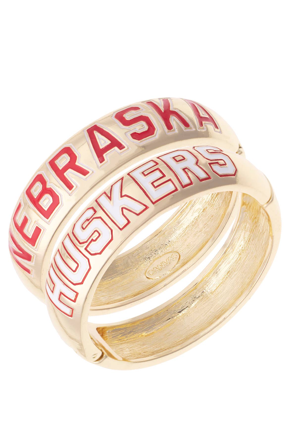 Nebraska Huskers Polished Metal Hinge Bangle