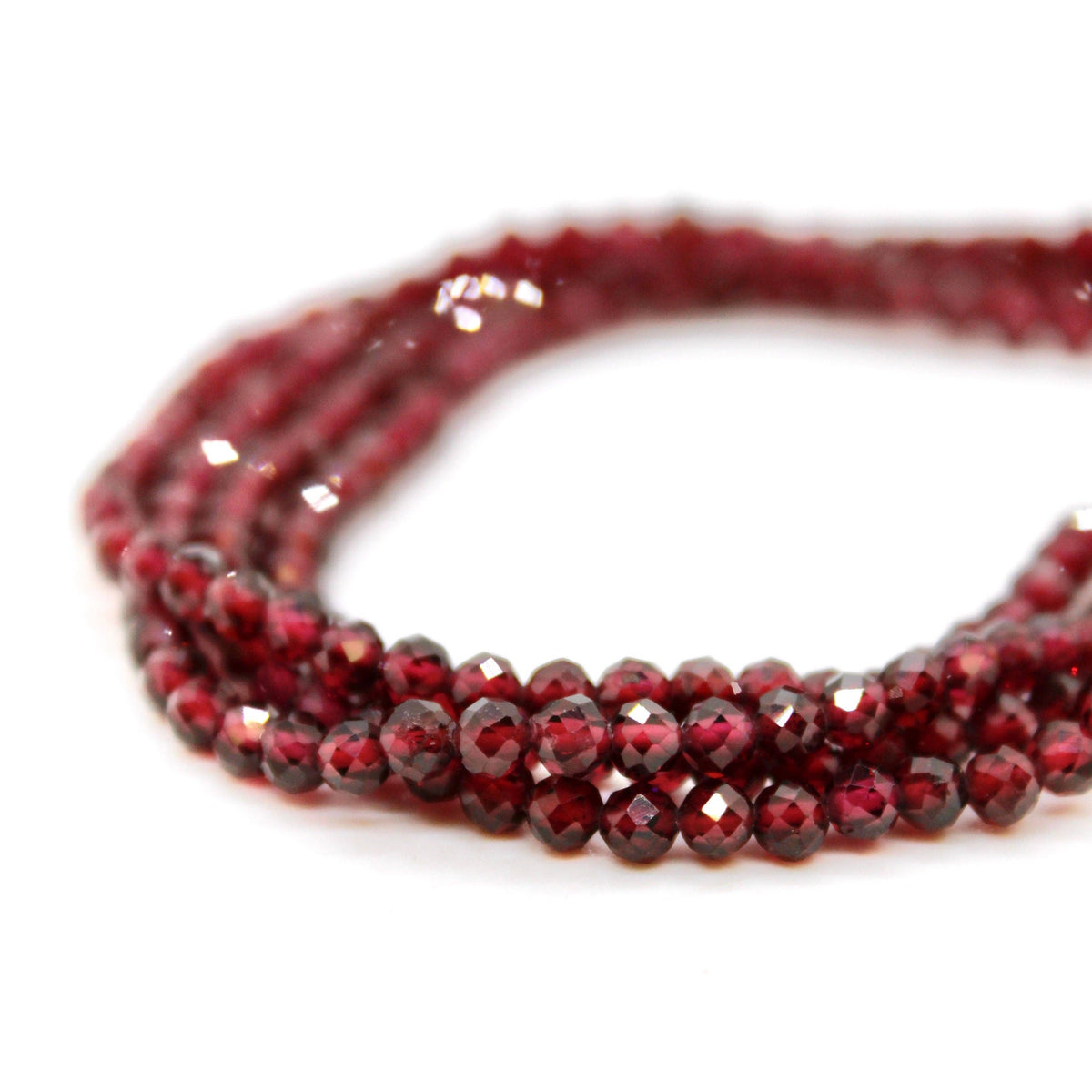 Luxury Faceted Long Garnet Necklace or Bracelet - N9-301