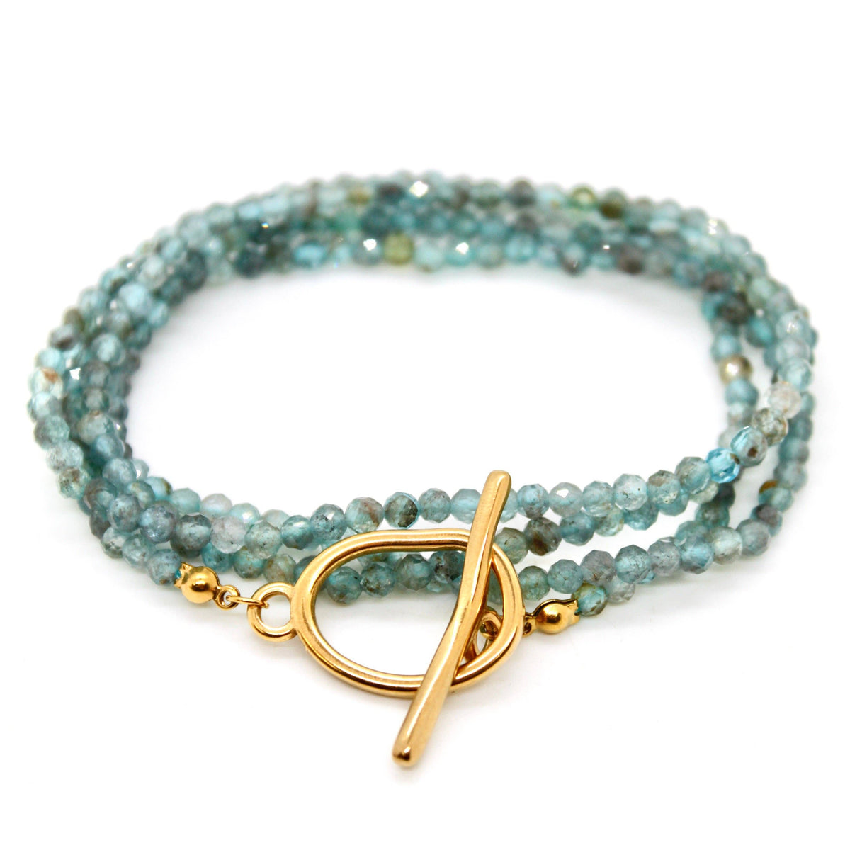 Luxury Faceted Long Apatite Necklace or Bracelet - N9-305