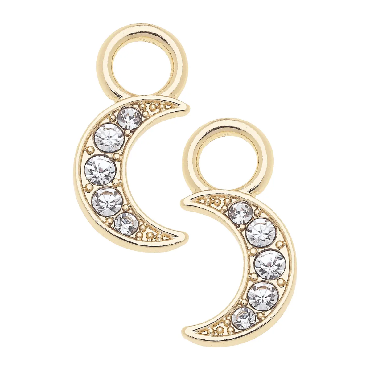 Charm- Pave Half Moon