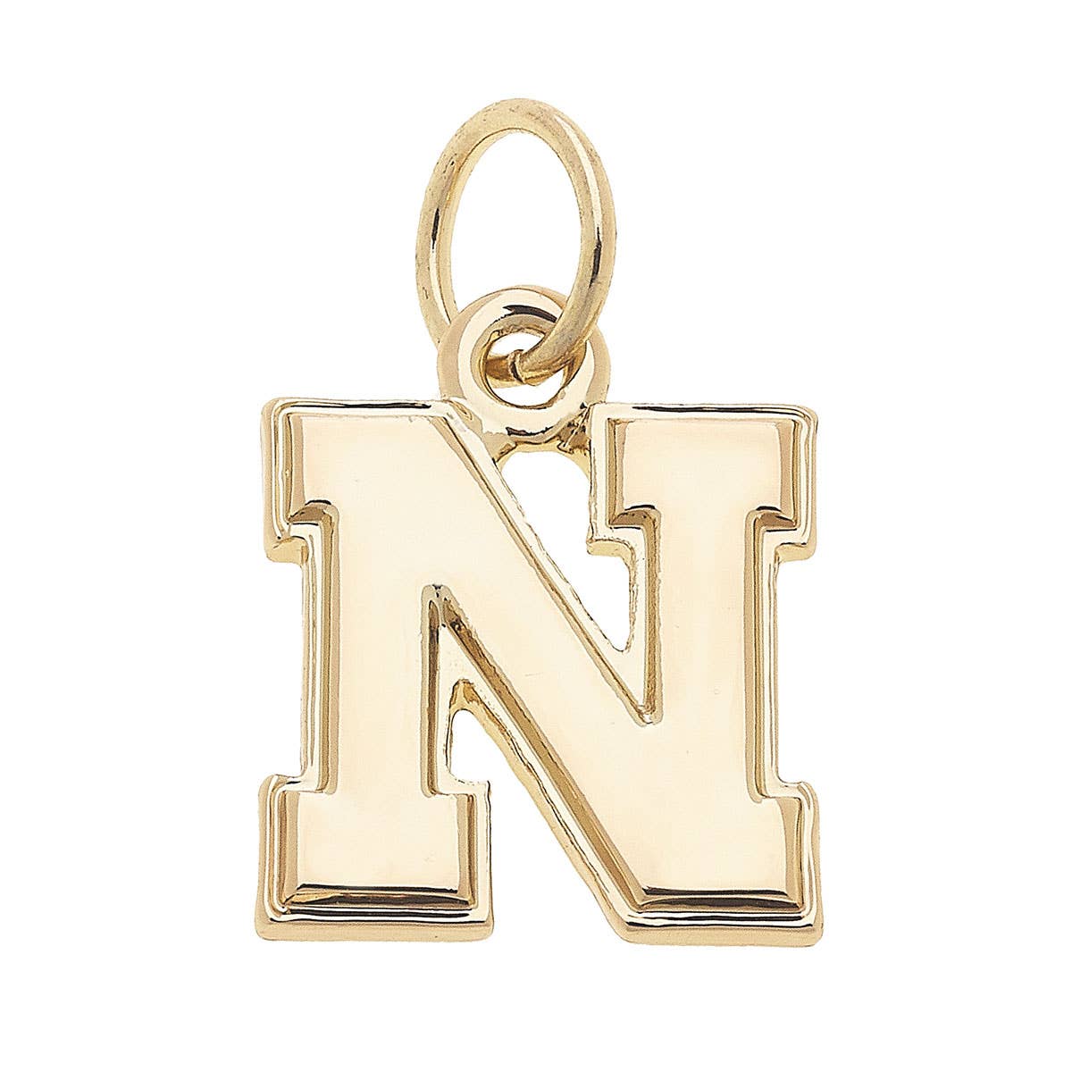 Charm- Nebraska Cornhuskers Shiny Gold Logo