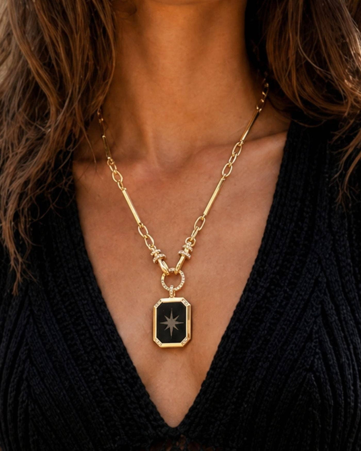 Aster Reversible Pendant Charm Necklace