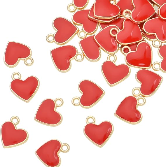 Charm- Enamel Red Heart