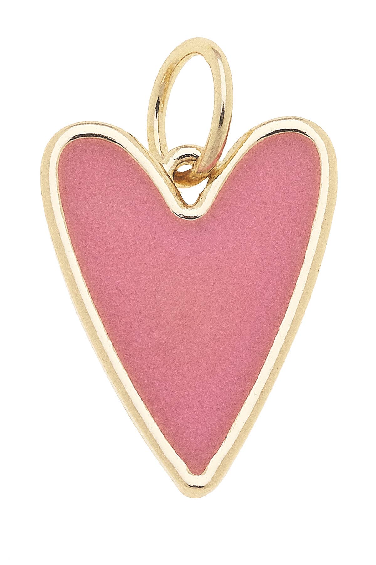 Charm- Heart Enamel Charm in Pink